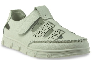 Skórzane półbuty damskie ażurowe Sergio leone SP004 biały