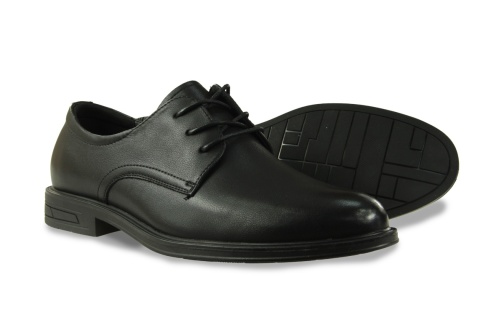 Skórzane półbuty męskie Unisoft 26MN16-9754 czarny