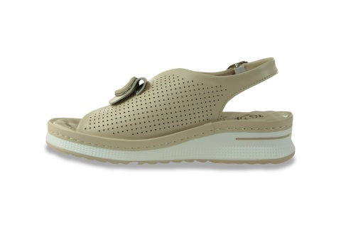 Skórzane sandały na platformie Evento 26SD17-9759 beż