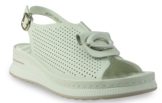 Skórzane sandały na platformie Evento 26SD17-9759 biały