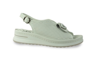 Skórzane sandały na platformie Evento 26SD17-9759 biały