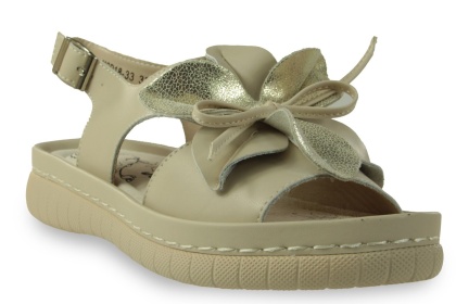 Skórzane sandały na platformie Evento 26SD18-33 beż