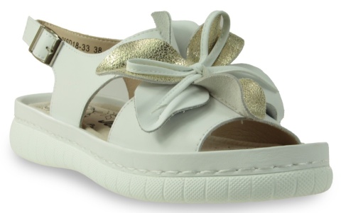 Skórzane sandały na platformie Evento 26SD18-33 biały