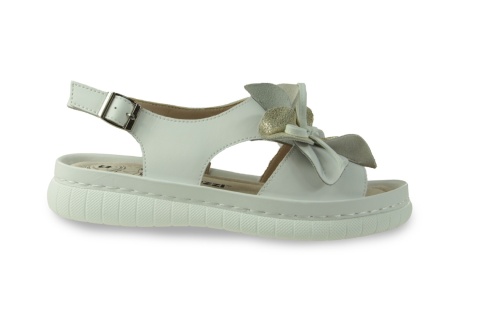 Skórzane sandały na platformie Evento 26SD18-33 biały