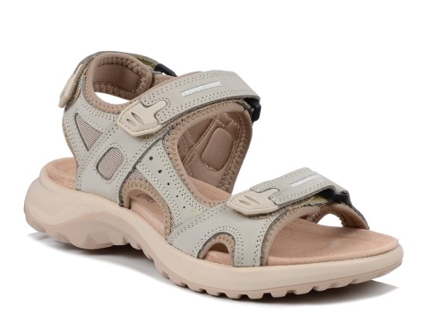 Skórzane sandały sportowe 26SD18-56 beż