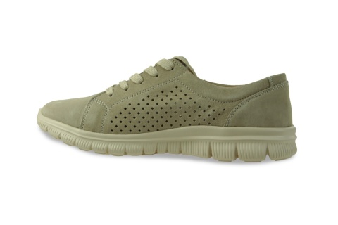 Skórzane sneakersy damskie na platformie Evento 26PB18-131 beż