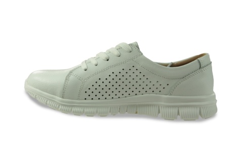 Skórzane sneakersy damskie na platformie Evento 26PB18-9818 biały