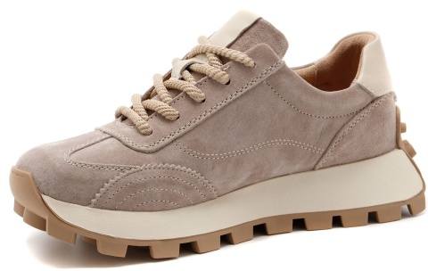 Skórzane sneakersy damskie na platformie Filippo DP7498/26 BE beż