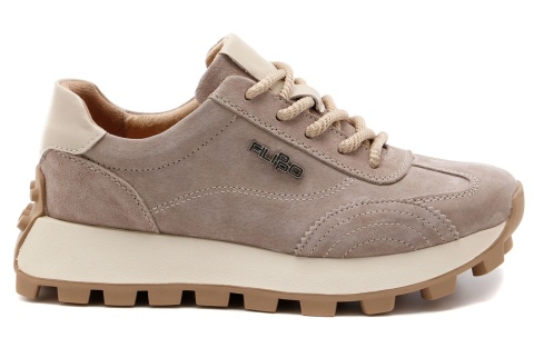 Skórzane sneakersy damskie na platformie Filippo DP7498/26 BE beż