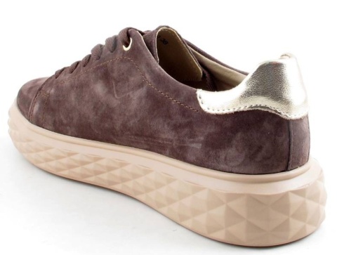 Skórzane sneakersy damskie na platformie Sergio Leone SP110 czekolada