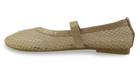 Baleriny damskie z siatką Evento 26BL02-9968 beż