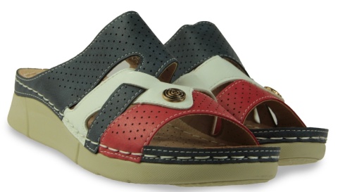 Klapki damskie Cabin 10679-2 granat