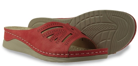 Klapki damskie Cabin H2533-6 czerwony