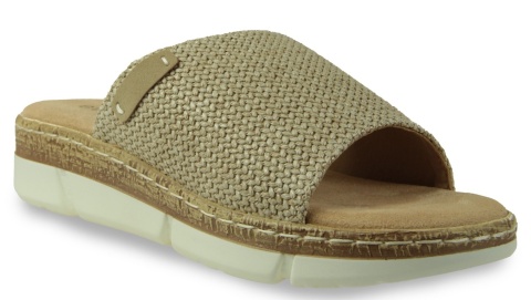 Klapki damskie na platformie Evento 25SD35-8832 beż