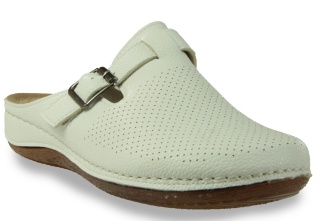 Klapki damskie z pełnym przodem Evento 26SD02-9928 biały