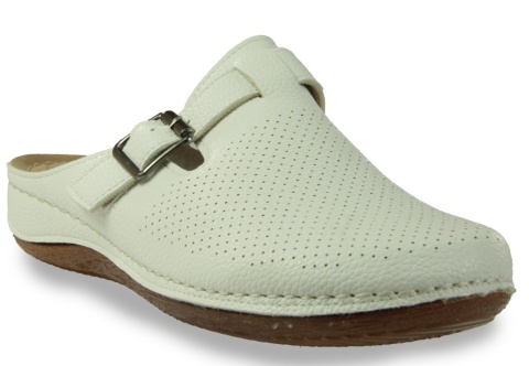 Klapki damskie z pełnym przodem Evento 26SD02-9928 biały