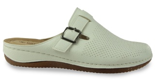 Klapki damskie z pełnym przodem Evento 26SD02-9928 biały