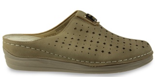 Klapki damskie z pełnym przodem Evento 26SD02-9937 brąz