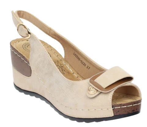 Sandały damskie Evento 24SD98-6230 beż/gold