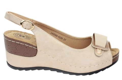 Sandały damskie Evento 24SD98-6230 beż/gold