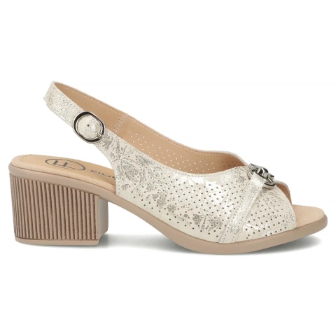 Skórzane sandały Filippo DS7645/26 GO zloty