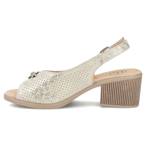 Skórzane sandały Filippo DS7645/26 GO zloty