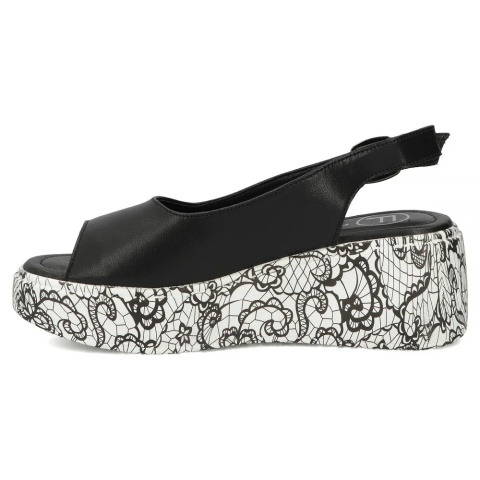 Skórzane sandały damskie Filippo DS7580/26 BK czarny