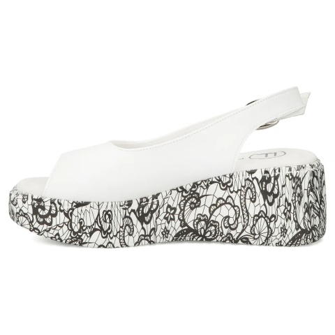 Skórzane sandały damskie Filippo DS7580/26 WH biały