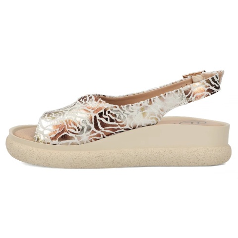 Skórzane sandały damskie Filippo DS7581/26 GO złoty