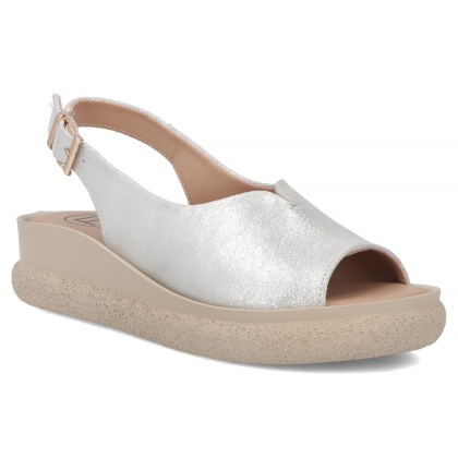 Skórzane sandały damskie Filippo DS7581/26 SI srebrny