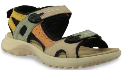 Skórzane sandały sportowe 26SD18-56 black/orange
