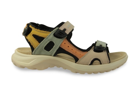 Skórzane sandały sportowe 26SD18-56 black/orange