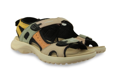 Skórzane sandały sportowe 26SD18-56 black/orange