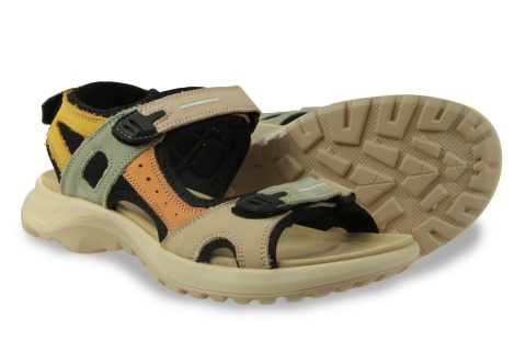 Skórzane sandały sportowe 26SD18-56 black/orange