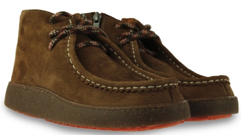 Skórzane botki damskie Ravini 261303 (barefoot) 261303 brąz