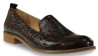 Skórzane mokasyny Monax PW bordo/cz