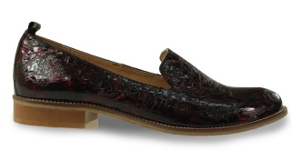 Skórzane mokasyny Monax PW bordo/cz