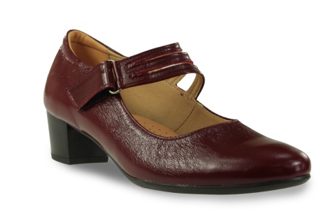 Skórzane półbuty Monax P3M bordo/L
