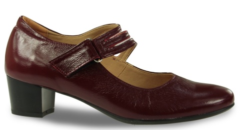Skórzane półbuty Monax P3M bordo/L