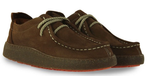 Skórzane półbuty damskie 261001 (barefoot) brąz