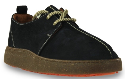 Skórzane półbuty damskie 261003 (barefoot) granat