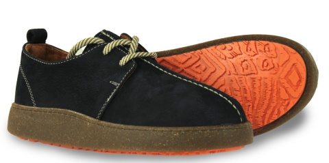 Skórzane półbuty damskie 261003 (barefoot) granat