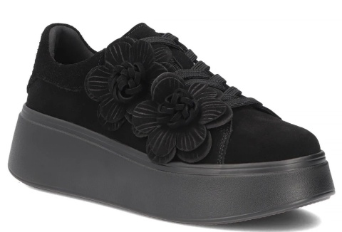 Skórzane półbuty damskie Filippo DP8113/26 BK czarny