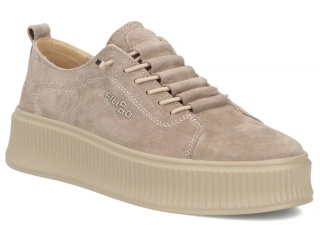 Skórzane sneakersy damskie Filippo DP8343/26 BE beż