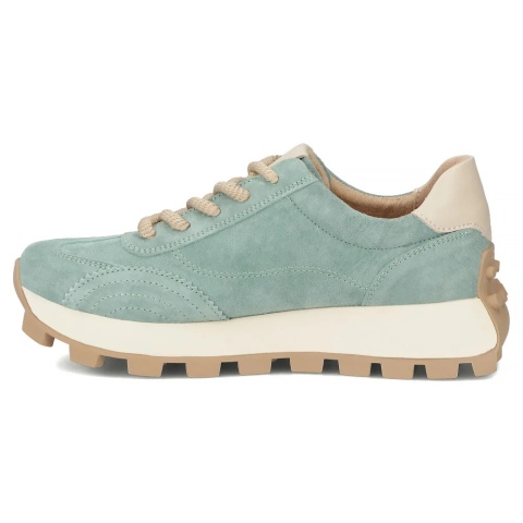 Skórzane sneakersy damskie na platformie Filippo DP7498/26 GE zielony