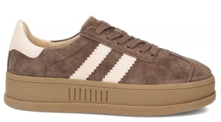 Skórzane sneakersy damskie na platformie Filippo DP7995/26 BR brąz