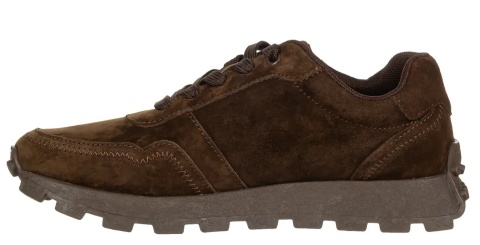 Skórzane sneakersy damskie na platformie S. Barski LR62-7101 coffee