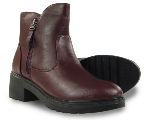 Botki damskie Evento 26BT02-460 bordo