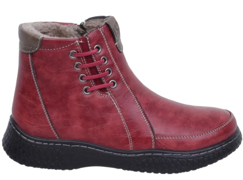 Botki damskie Evento 26BT02-470 bordo