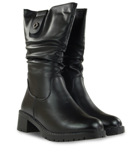 Kozaki damskie Unisoft 24BT02-7993 czarny